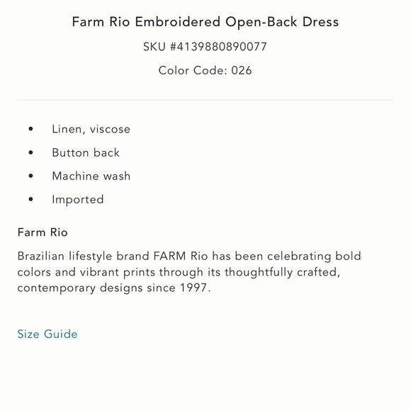 Farm Rio Embroidered Open-Back Dress - Picture 6 of 10